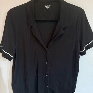 GapBody Women's Black Pajama Set - top and pants